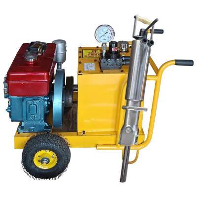 6HP Diesel Hydraulic Stone Rock Splitting Machine with Wheels